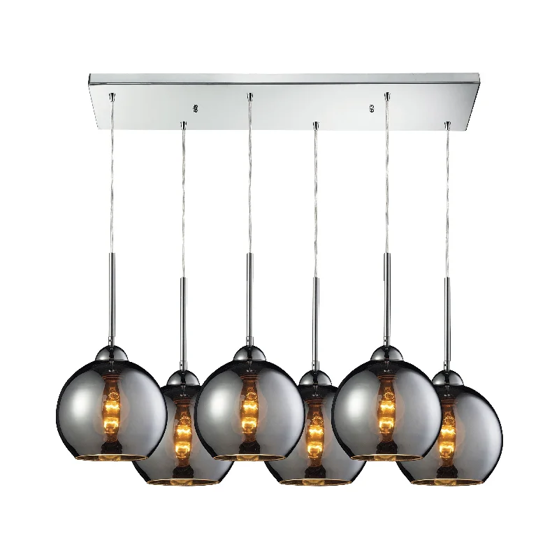 Wireless track lighting for easy installationCassandra 30" Wide 6-Light Pendant