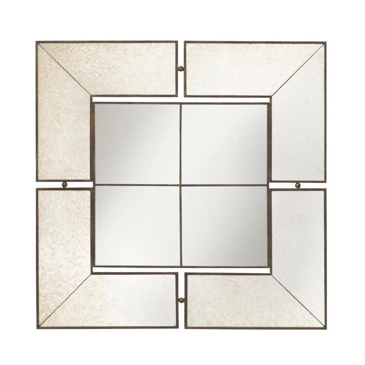 Track lighting with clear glass shades78130 - 30" X 30" SQ MIRROR