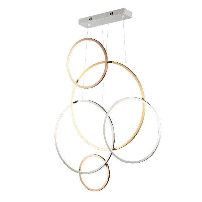 Industrial Lighting for Pharmaceutical ManufacturingUnion 40 in. 5 Lights LED Pendant Light Gold & Silver finish Industrial Lighting for Pharmaceutical ManufacturingUnion 40 in. 5 Lights LED Pendant Light Gold & Silver finish