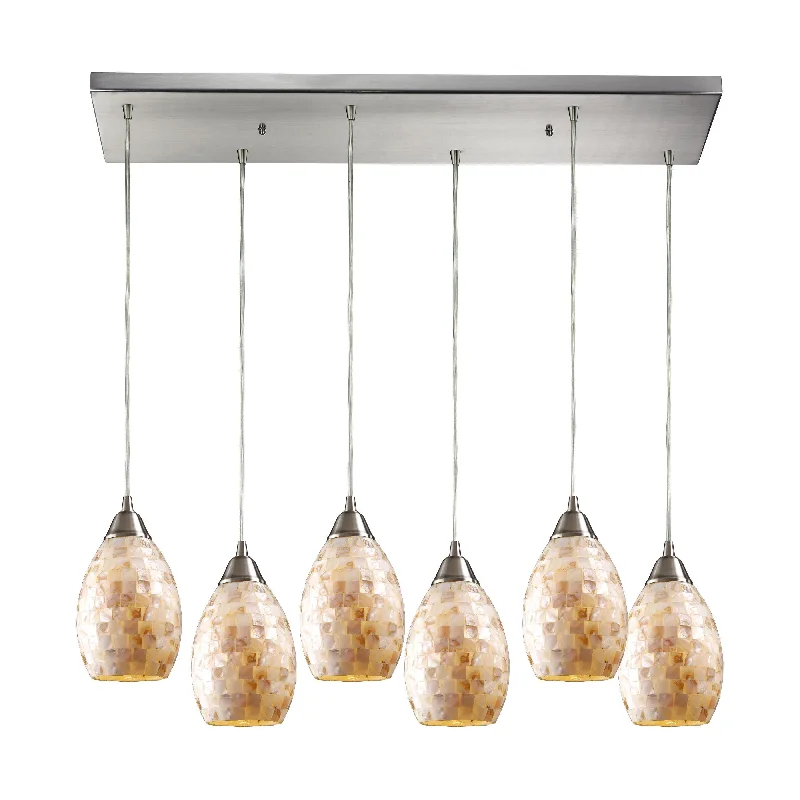 White track lighting for a clean lookCapri 30" Wide 6-Light Pendant