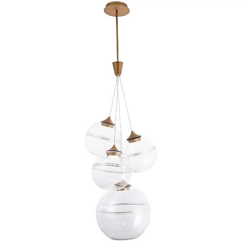 High - Bay LED Industrial Lighting for WarehousesBistro 19 in. LED Pendant Light Brass Finish