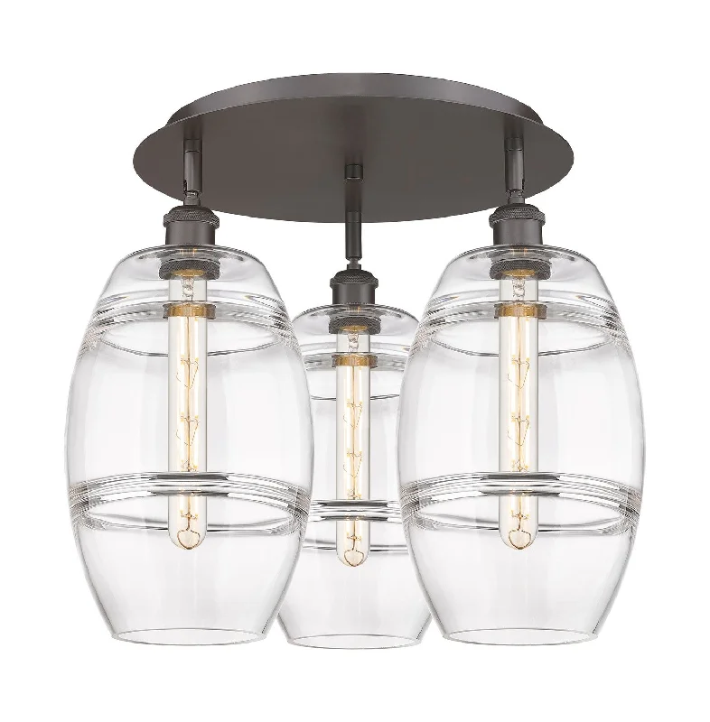 Dust - Resistant Industrial Lighting for Dirty WorkspacesDowntown Urban Three Light Flush Mount Dust - Resistant Industrial Lighting for Dirty WorkspacesDowntown Urban Three Light Flush Mount