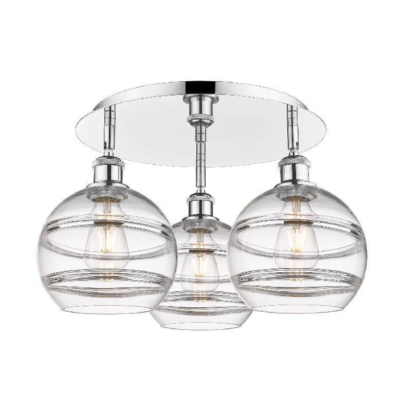 Industrial Lighting for Textile MillsDowntown Urban Three Light Flush Mount