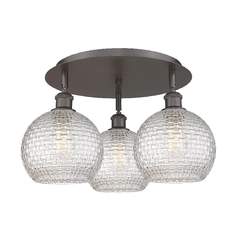 Industrial Lighting for Textile MillsDowntown Urban Three Light Flush Mount