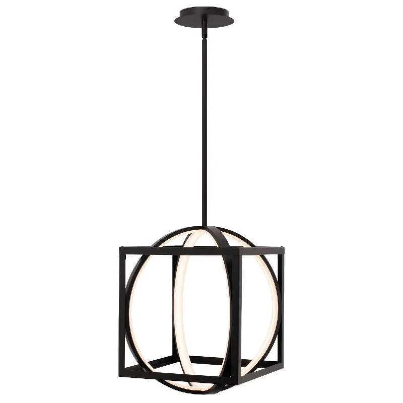 Industrial Emergency Lighting for Safety in FactoriesGeometrix 19 in. LED Pendant Light Black finish Industrial Emergency Lighting for Safety in FactoriesGeometrix 19 in. LED Pendant Light Black finish
