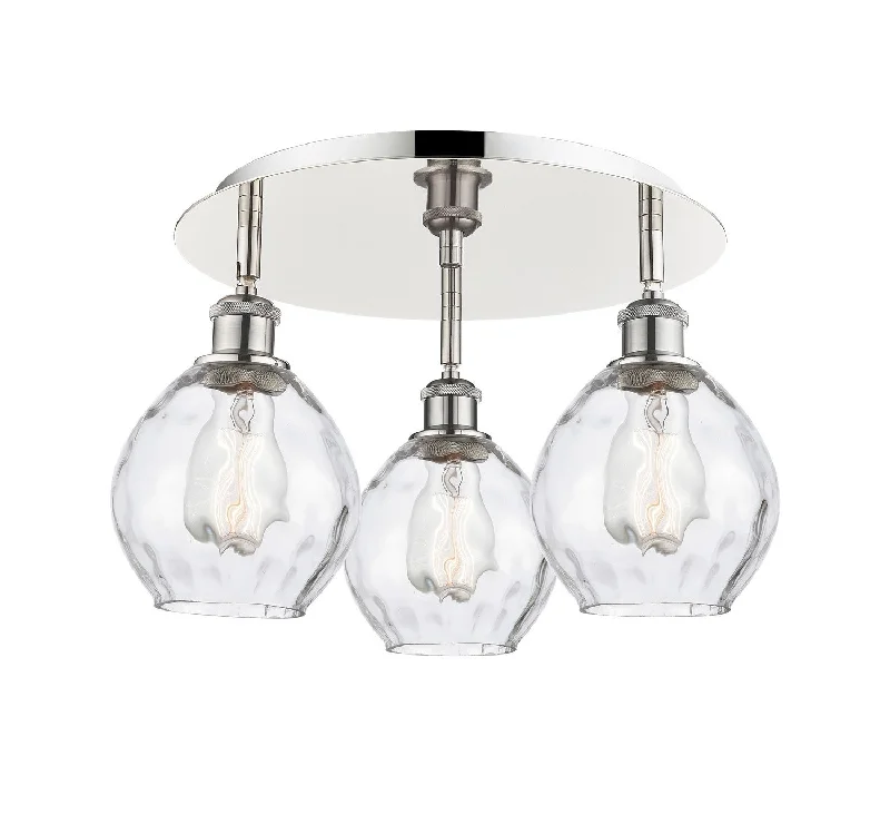 High - Bay LED Industrial Lighting for WarehousesDowntown Urban Three Light Flush Mount High - Bay LED Industrial Lighting for WarehousesDowntown Urban Three Light Flush Mount