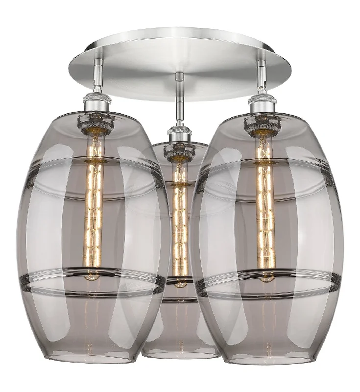 Industrial Task Lighting for Precision WorkstationsDowntown Urban Three Light Flush Mount