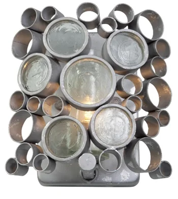 Track lighting for illuminating dining tablesVaraluz Lighting 193B01NV Fascination 1-Light Vanity- Nevada Finish with Recycled Half Frosted Cylinder and Recycled Bottle Glass Shade Track lighting for illuminating dining tablesVaraluz Lighting 193B01NV Fascination 1-Light Vanity- Nevada Finish with Recycled Half Frosted Cylinder and Recycled Bottle Glass Shade