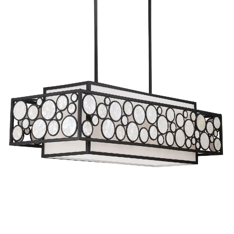 Industrial Lighting with High CRI (Color Rendering Index) for True Color PerceptionMosaic 42 in. 4 lights Pendant Light Oil Rubbed Bronze Finish