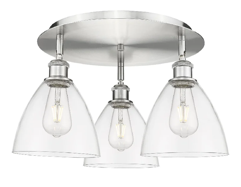 Dust - Resistant Industrial Lighting for Dirty WorkspacesDowntown Urban Three Light Flush Mount Dust - Resistant Industrial Lighting for Dirty WorkspacesDowntown Urban Three Light Flush Mount
