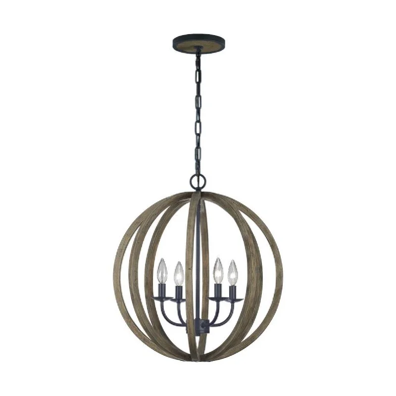 High - Bay LED Industrial Lighting for WarehousesALLIER 21 in. 4 Lights Pendant Light Brown Finish High - Bay LED Industrial Lighting for WarehousesALLIER 21 in. 4 Lights Pendant Light Brown Finish
