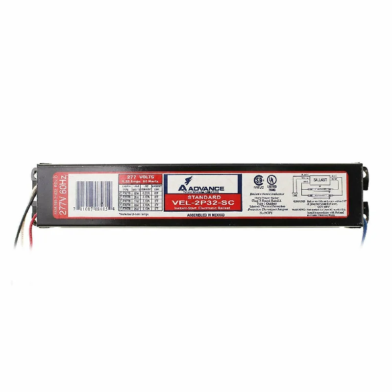 Track lighting with a sleek profileAdvance VEL-2P32-SC Fluorescent Electronic Ballast, 2 Lamp,F32T8, 32W T8, 277V Track lighting with a sleek profileAdvance VEL-2P32-SC Fluorescent Electronic Ballast, 2 Lamp,F32T8, 32W T8, 277V