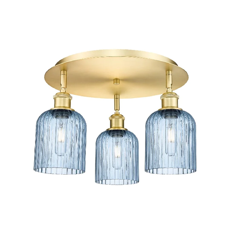 Industrial Lighting for Textile MillsDowntown Urban Three Light Flush Mount