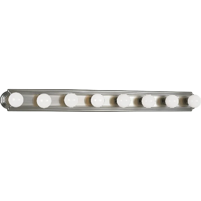 Modern track lighting with LED bulbsbohemian wall lamps with colorful glass for an eclectic hallwayP3040-09 - 8 Light 60W(M) Brushed Nickel Bath Vanity Wall Light Modern track lighting with LED bulbsbohemian wall lamps with colorful glass for an eclectic hallwayP3040-09 - 8 Light 60W(M) Brushed Nickel Bath Vanity Wall Light