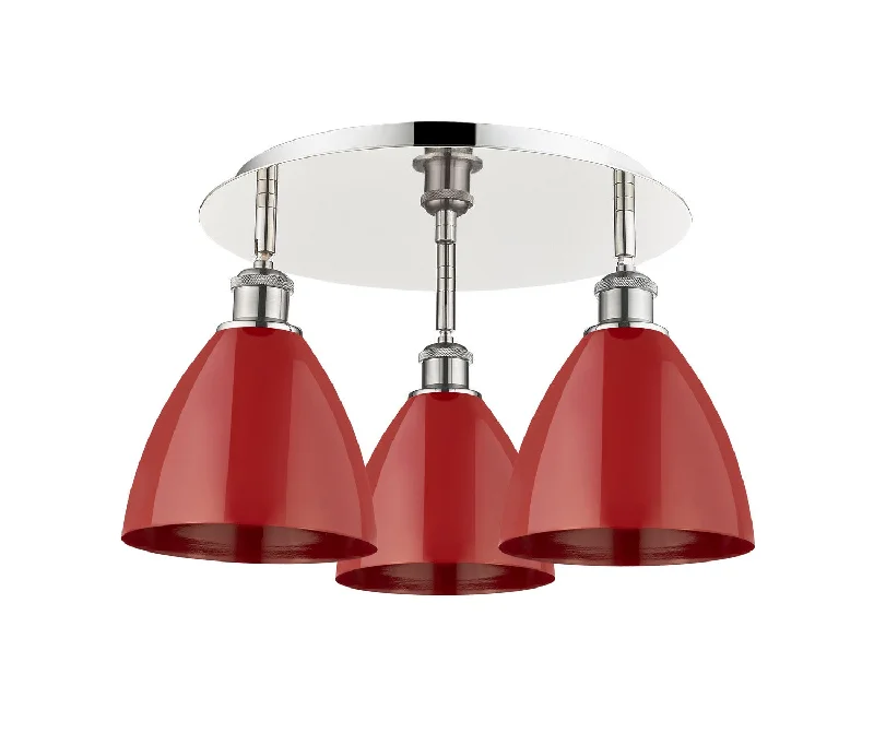 Industrial Lighting for Printing Press FacilitiesDowntown Urban Three Light Flush Mount Industrial Lighting for Printing Press FacilitiesDowntown Urban Three Light Flush Mount