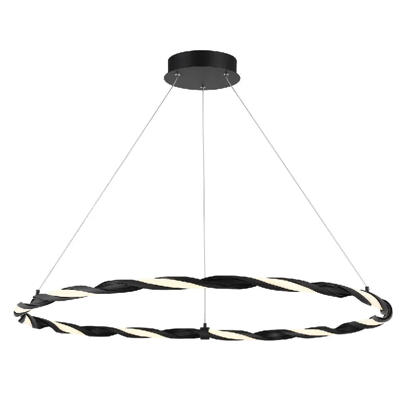 Industrial Wall - Mounted Lighting for Workshop WallsConvolution 36 in. LED Pendant Light Matte Black finish