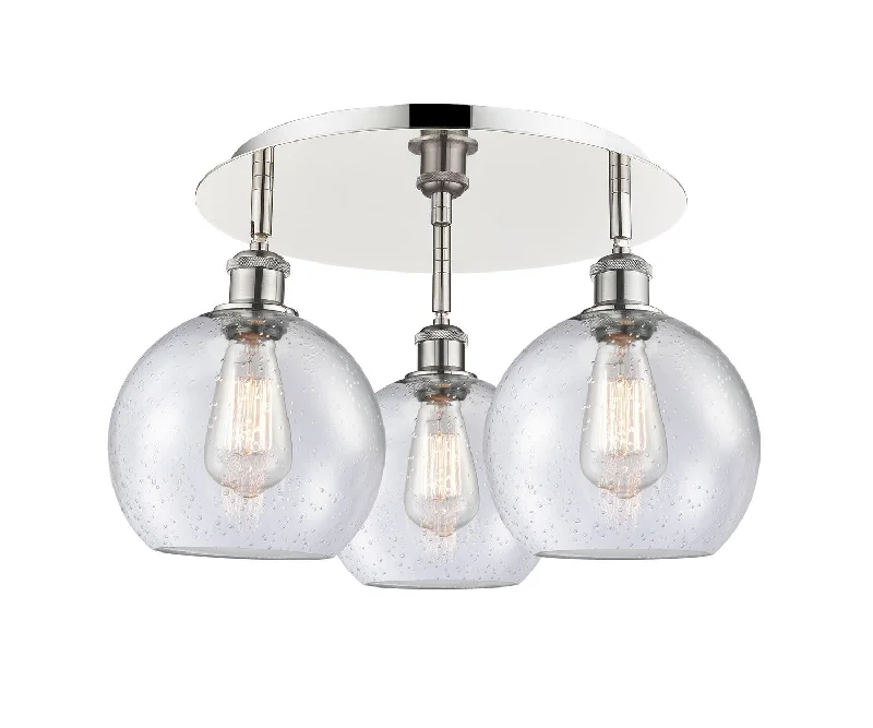 Industrial Lighting for Chemical PlantsDowntown Urban Three Light Flush Mount