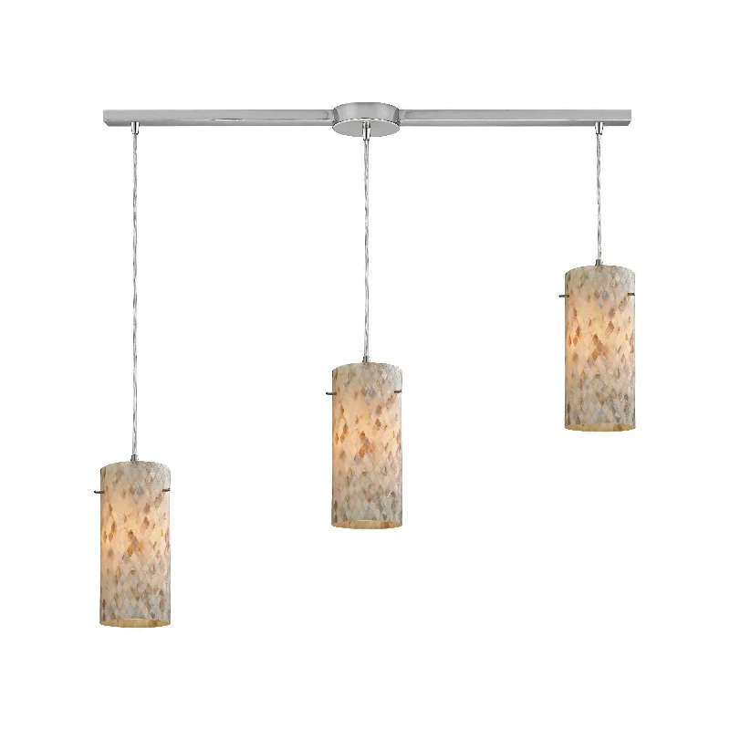 Track lighting with frosted glass shadesCapri 36" Wide 3-Light Pendant