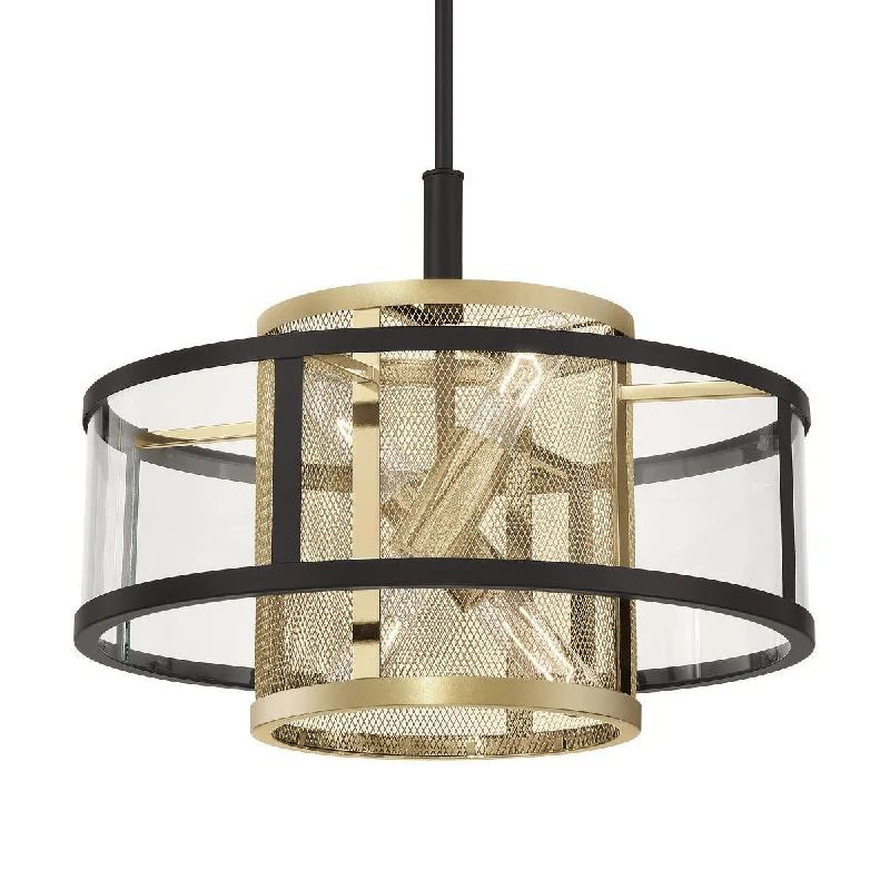 Energy - Efficient Industrial Lighting for Cost - SavingsSoho 18 in. 4 Lights Pendant Light Black & Brass Finish Energy - Efficient Industrial Lighting for Cost - SavingsSoho 18 in. 4 Lights Pendant Light Black & Brass Finish