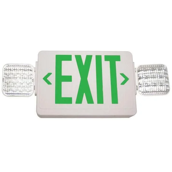 Waterproof track lighting for bathroomsGVLED-1-WH-EL90 - Green Letter Exit Light LED Combo Waterproof track lighting for bathroomsGVLED-1-WH-EL90 - Green Letter Exit Light LED Combo