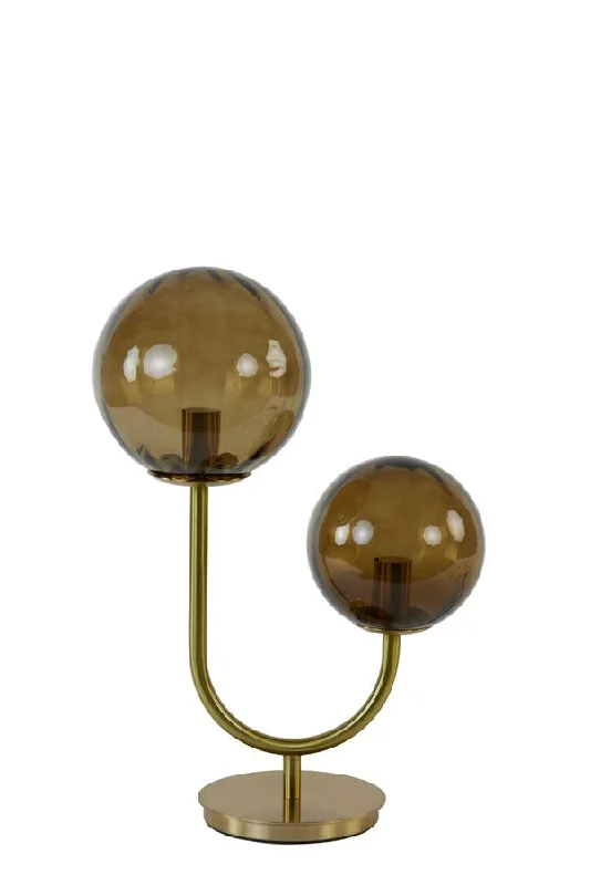 Track lighting for highlighting bookcasesMagdala Table Lamp 2/3Lt - Gold/Brown Glass & Gold Finish Track lighting for highlighting bookcasesMagdala Table Lamp 2/3Lt - Gold/Brown Glass & Gold Finish