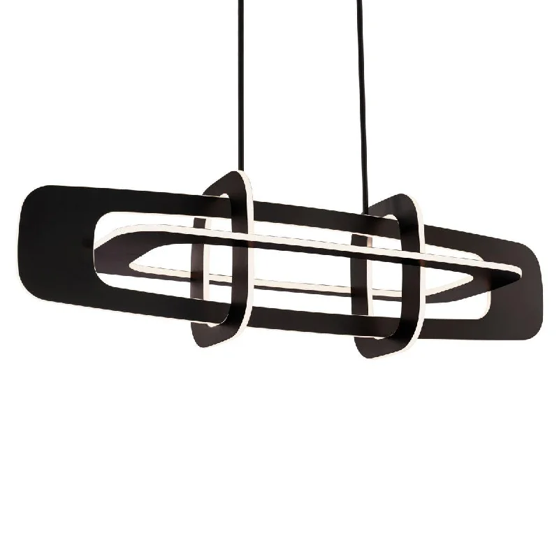 Adjustable Industrial Lighting for Flexible IlluminationVesta 50 in. 8 Lights LED Pendant Light Black finish
