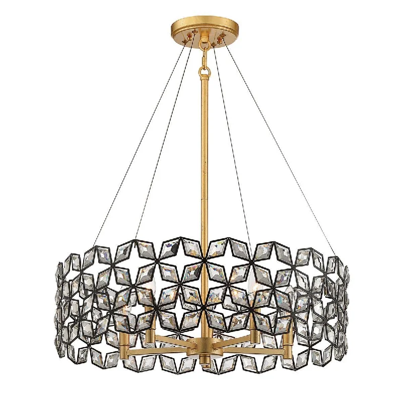Corrosion - Resistant Industrial Lighting for Coastal FactoriesBrookcrest 25 in. 5 lights Pendant Light Gold Finish Corrosion - Resistant Industrial Lighting for Coastal FactoriesBrookcrest 25 in. 5 lights Pendant Light Gold Finish
