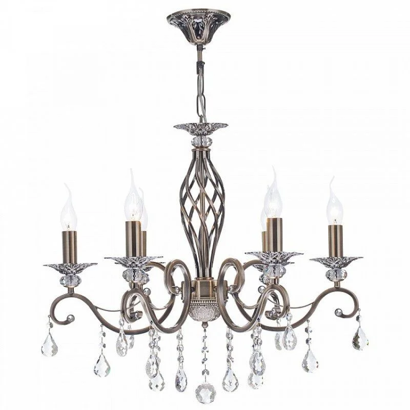 Outdoor - rated track lighting for patiosGrace 6Lt Chandelier - Brass Finish