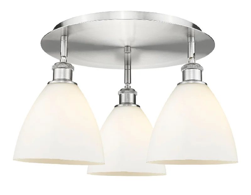 High - Bay LED Industrial Lighting for WarehousesDowntown Urban Three Light Flush Mount High - Bay LED Industrial Lighting for WarehousesDowntown Urban Three Light Flush Mount