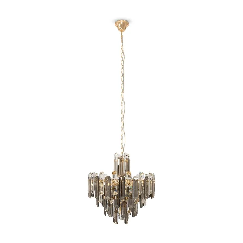 Track lighting for illuminating walkwaysFlare 6/8Lt Crystal Centre Lights - Gold Finish IP20 Track lighting for illuminating walkwaysFlare 6/8Lt Crystal Centre Lights - Gold Finish IP20