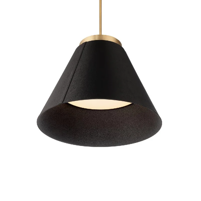 Industrial Flood Lighting for Outdoor Loading DocksBentley 24 in. LED Pendant Light Black & Brass finish