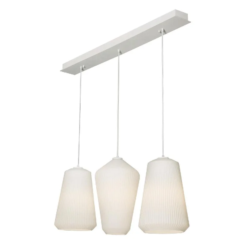 Dimmable Industrial Lighting for Ambiance ControlLily 48 in. 3 Lights Pendant Light White Finish Dimmable Industrial Lighting for Ambiance ControlLily 48 in. 3 Lights Pendant Light White Finish