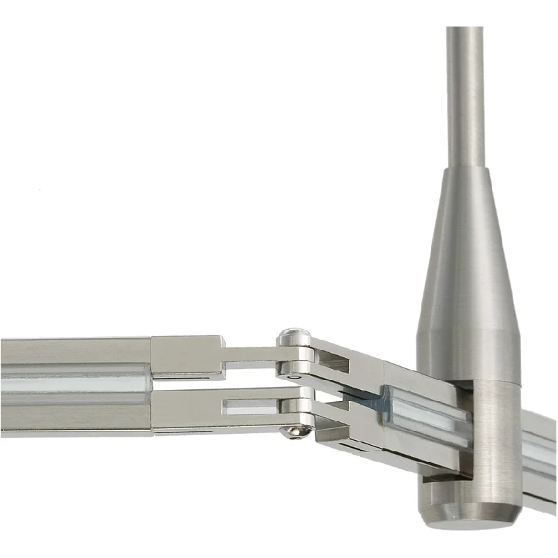 Track lighting with a brushed nickel finishMonoRail Flexible Connectors