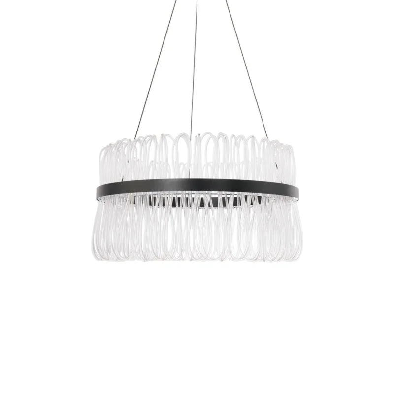 Adjustable Industrial Lighting for Flexible IlluminationCharlize 26 in. LED Pendant Light Black Finish Adjustable Industrial Lighting for Flexible IlluminationCharlize 26 in. LED Pendant Light Black Finish