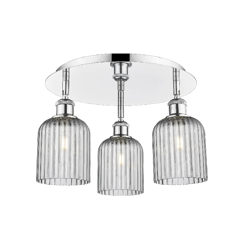 Industrial Area Lighting for Large Open SpacesDowntown Urban Three Light Flush Mount Industrial Area Lighting for Large Open SpacesDowntown Urban Three Light Flush Mount