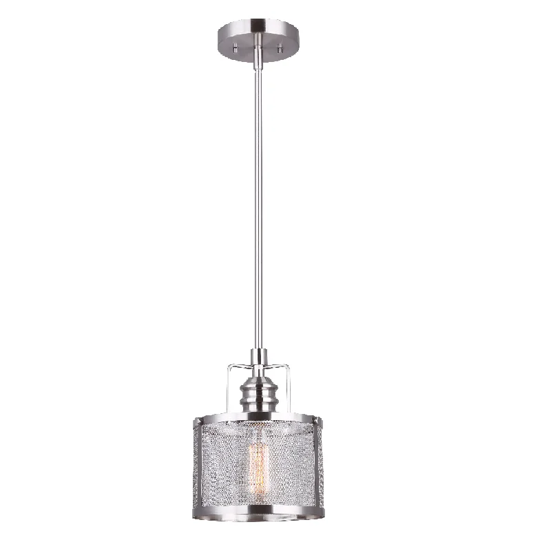 Track lighting for highlighting bookcasesCanarm IPL626A01BN Beckett Single Pendant in Brushed Nickel