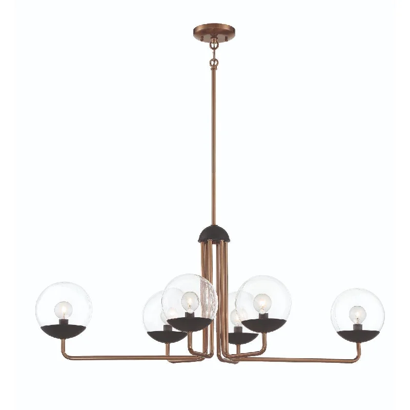 High - Bay LED Industrial Lighting for WarehousesOuter Limits 39 in. 6 Lights Pendant Light Bronze Finish