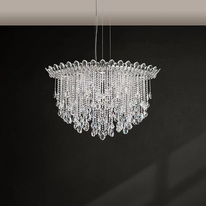 Industrial Task Lighting for Precision WorkstationsTrilliane Strands Stainless Steel Pendant Light with Clear Heritage Crystals Industrial Task Lighting for Precision WorkstationsTrilliane Strands Stainless Steel Pendant Light with Clear Heritage Crystals