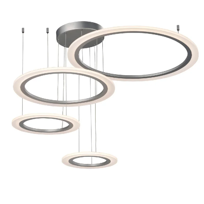 Corrosion - Resistant Industrial Lighting for Coastal FactoriesSaturn II 44 in. 4 Lights LED Pendant Light Silver finish Corrosion - Resistant Industrial Lighting for Coastal FactoriesSaturn II 44 in. 4 Lights LED Pendant Light Silver finish
