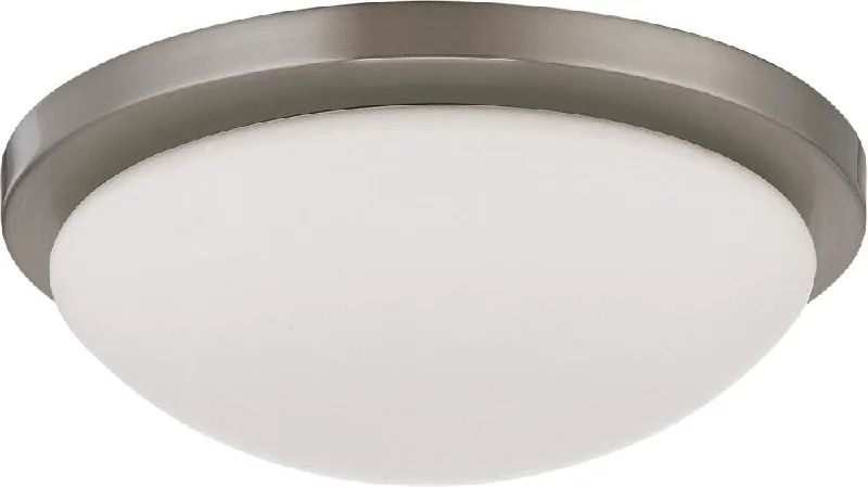 Track lighting with colored glass accents60-2941 - Brushed Nickel 1 Light Flush Mount