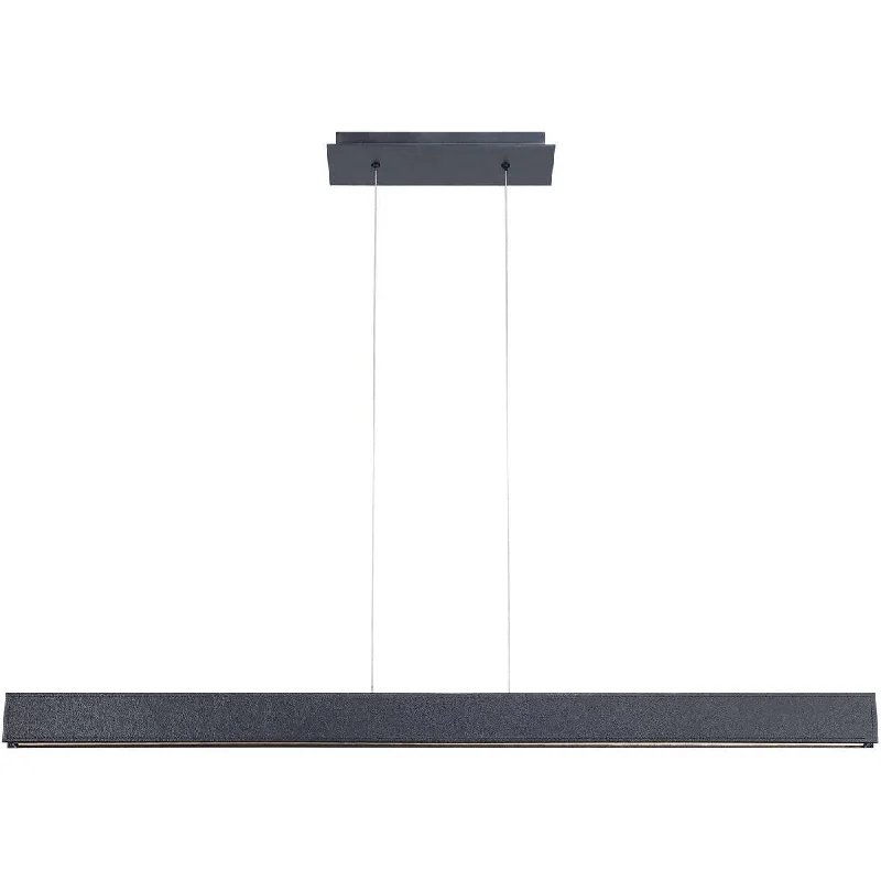 Industrial Lighting for Printing Press FacilitiesLinear Suspension 42 in. LED Pendant Light Black Finish
