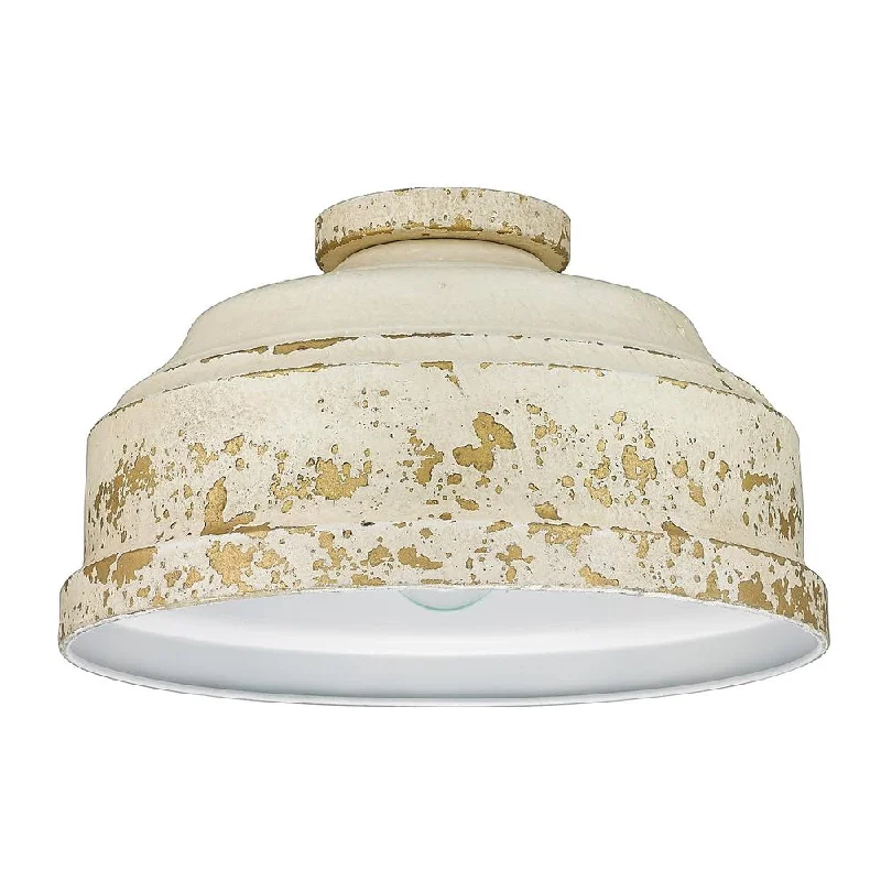 Track lighting with a minimalist track designGolden Lighting Keating 3 Light Rustic White Metal Farmhouse Flush Mount Track lighting with a minimalist track designGolden Lighting Keating 3 Light Rustic White Metal Farmhouse Flush Mount