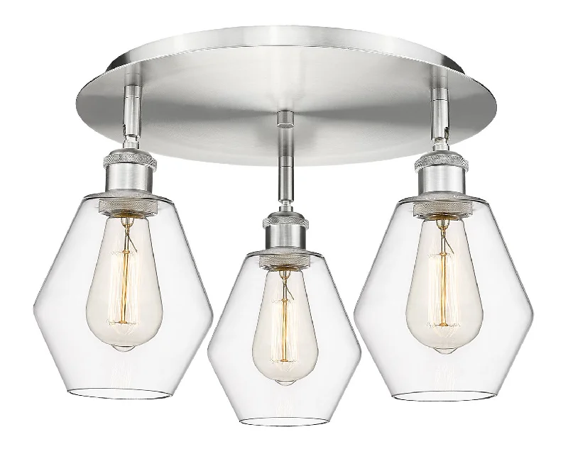 Industrial Lighting for Furniture FactoriesDowntown Urban Three Light Flush Mount