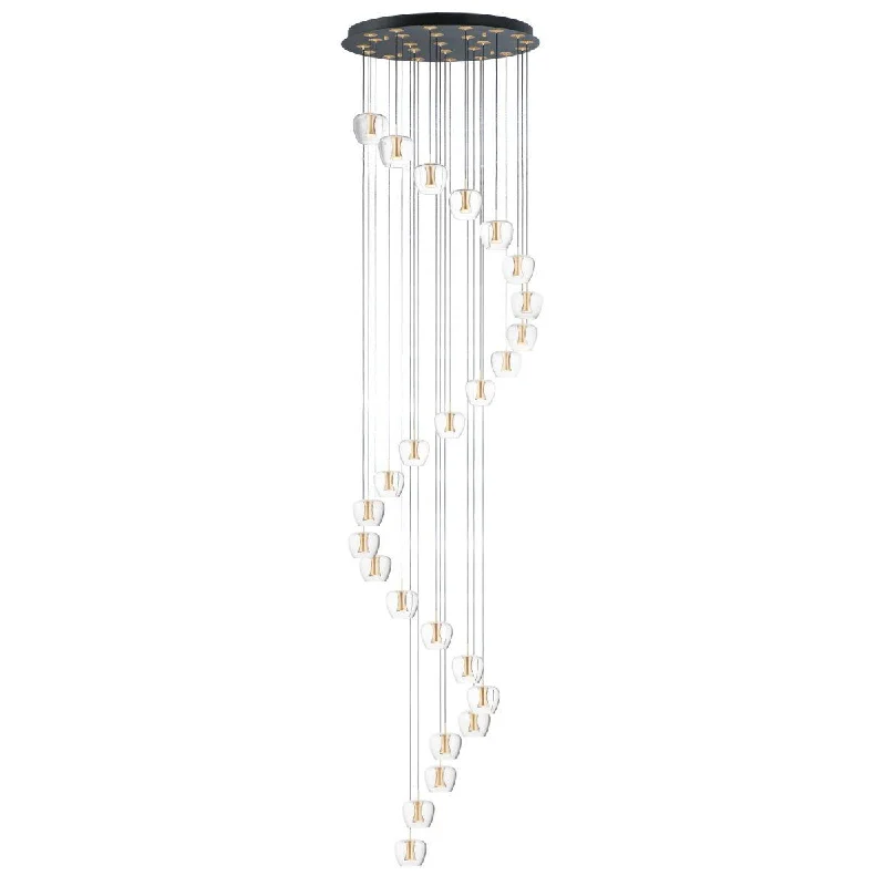 Industrial Lighting for Woodworking FactoriesNewton 28 in. 25 Lights LED Pendant Light Gold finish Industrial Lighting for Woodworking FactoriesNewton 28 in. 25 Lights LED Pendant Light Gold finish