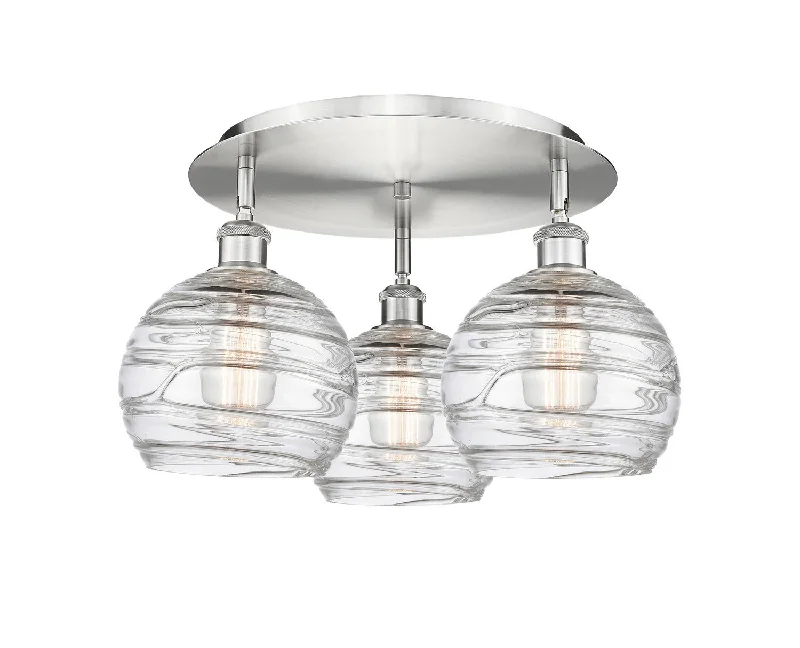 Industrial Lighting for Furniture FactoriesDowntown Urban Three Light Flush Mount