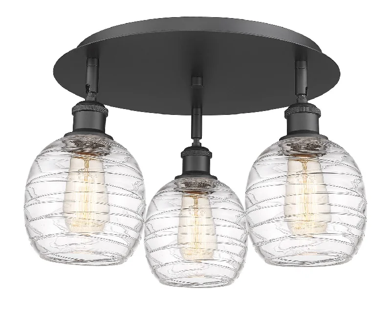 Shock - Resistant Industrial Lighting for Vibrating Machinery AreasDowntown Urban Three Light Flush Mount Shock - Resistant Industrial Lighting for Vibrating Machinery AreasDowntown Urban Three Light Flush Mount