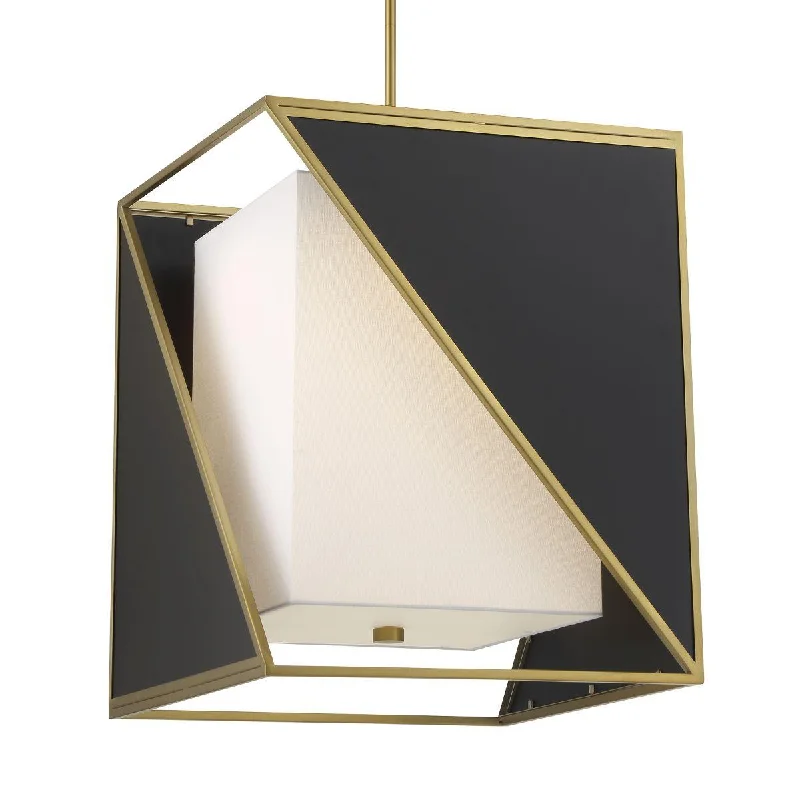 High - Bay LED Industrial Lighting for WarehousesAspect 18 in. LED Pendant Light Black & Brass Finish High - Bay LED Industrial Lighting for WarehousesAspect 18 in. LED Pendant Light Black & Brass Finish