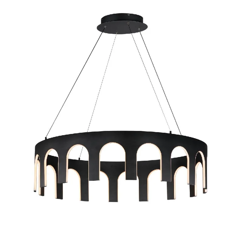 Industrial Lighting for Furniture FactoriesCoronation 39 in. LED Pendant Light Black Finish Industrial Lighting for Furniture FactoriesCoronation 39 in. LED Pendant Light Black Finish