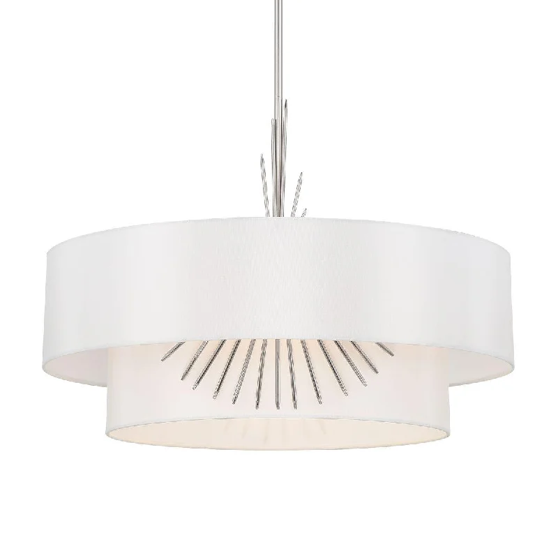 Industrial Area Lighting for Large Open SpacesGramercy 26 in. 4 Lights Pendant Light Polished Nickel finish