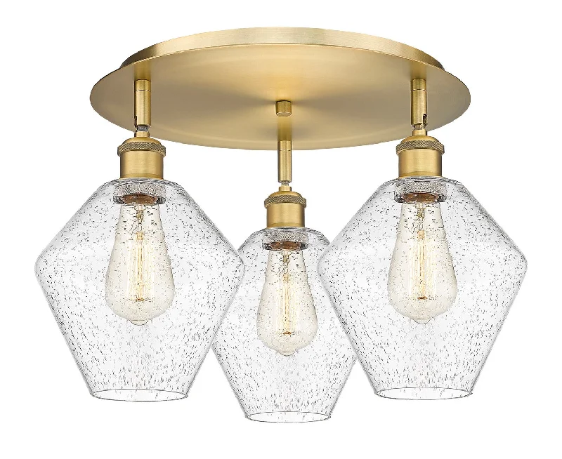 High - Bay LED Industrial Lighting for WarehousesDowntown Urban Three Light Flush Mount High - Bay LED Industrial Lighting for WarehousesDowntown Urban Three Light Flush Mount